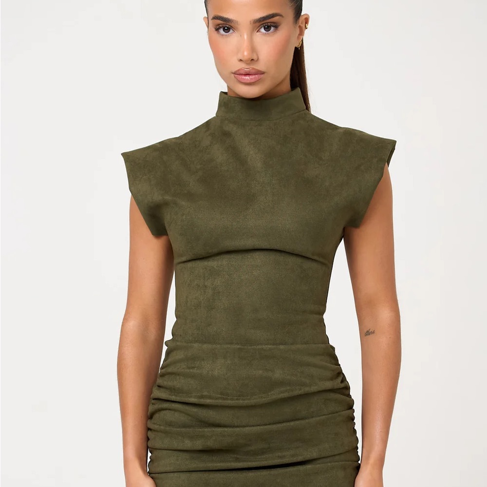 Olive Green Mini Dress